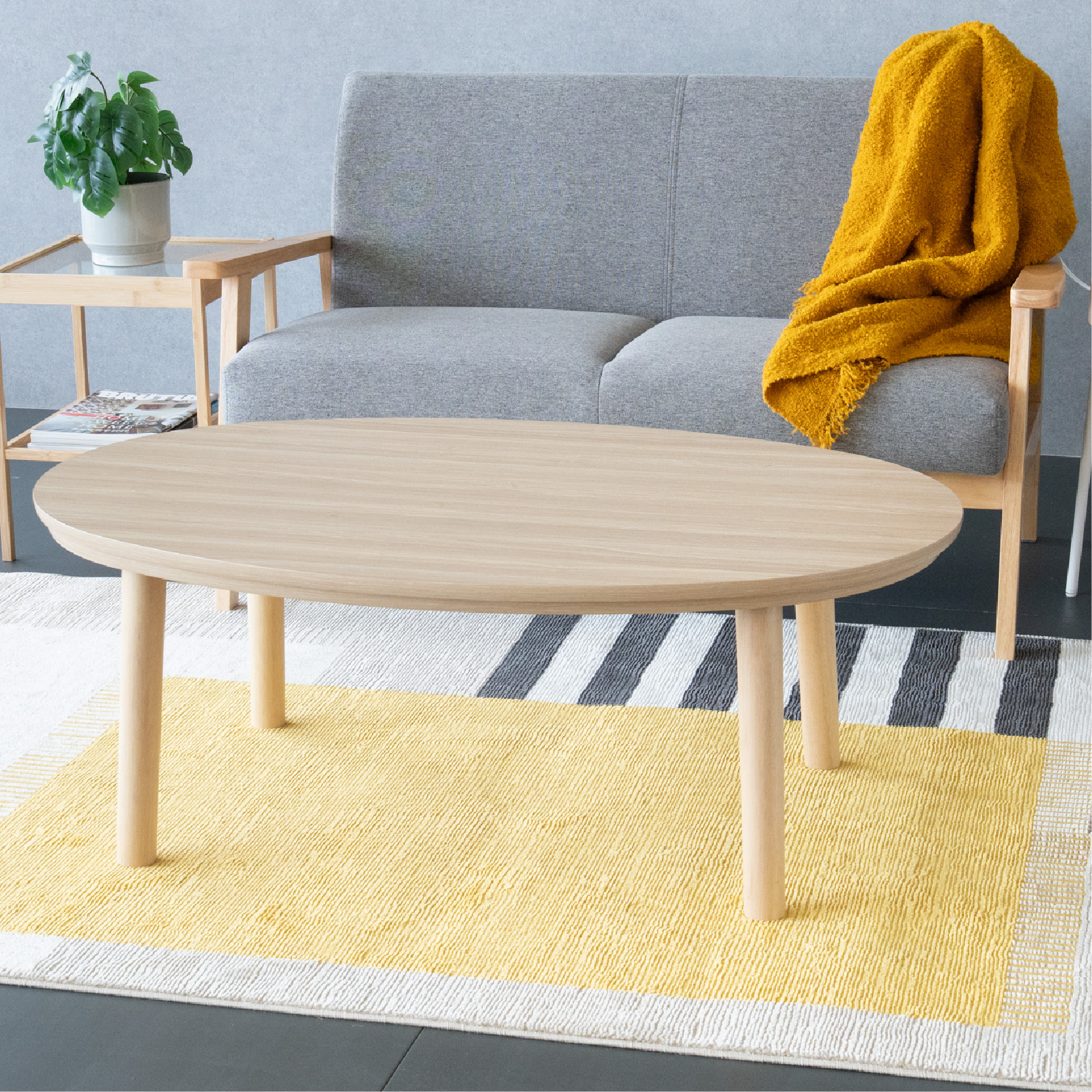 GOOD LIFE INTERIOR こたつ テーブル 楕円形 105×70cm こたつテーブル