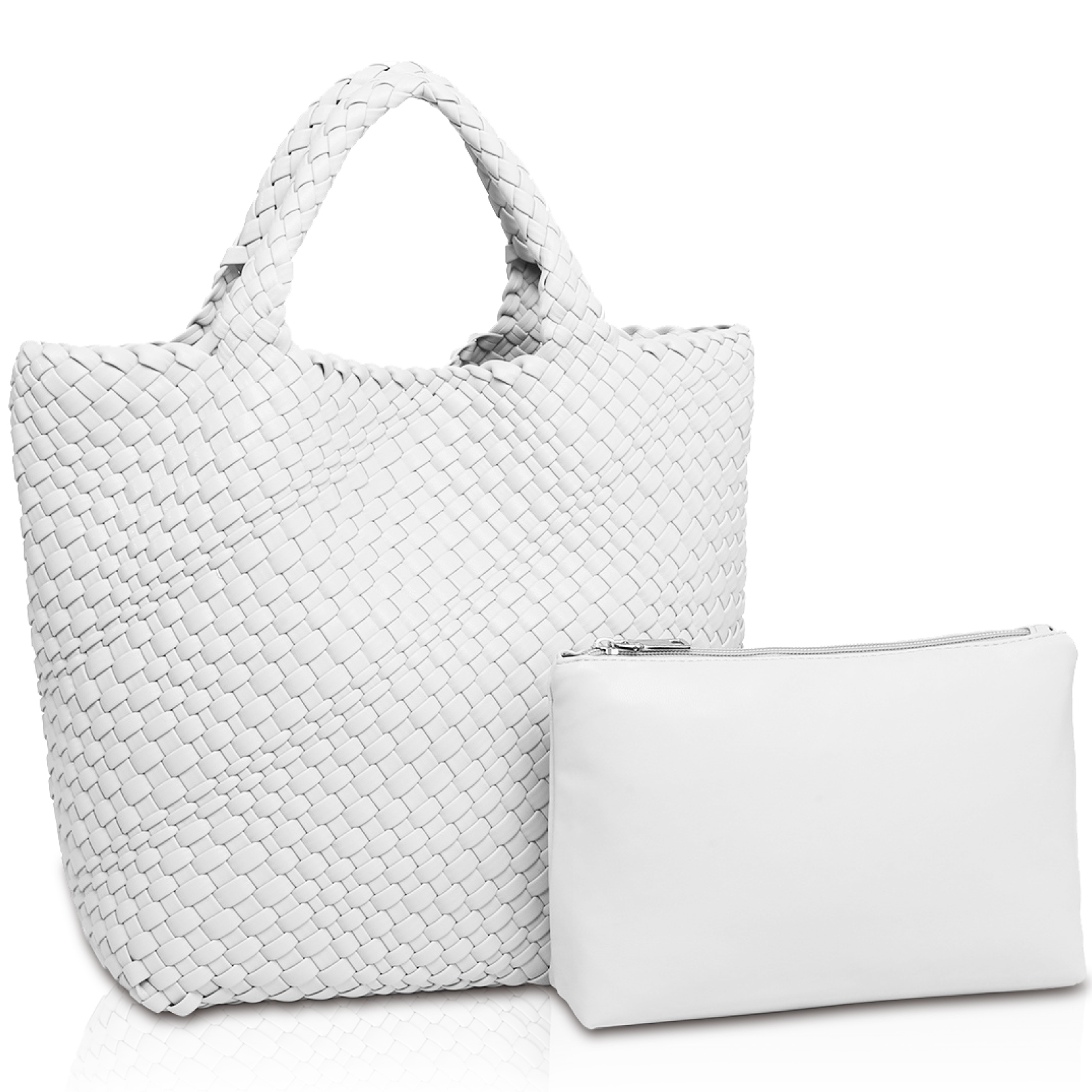 美品 カンポマッジ 本編み込み メッシュトートバッグ A4対応 リアルスタイル REAL STYLE トートバッグ 大容量 マチ付き