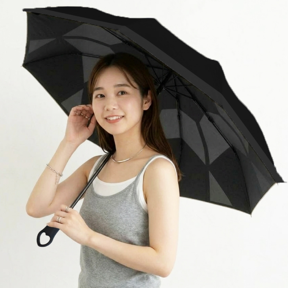 完全遮光】 日傘 折りたたみ 晴雨兼用 自動開閉 UVカット 100% 超軽量