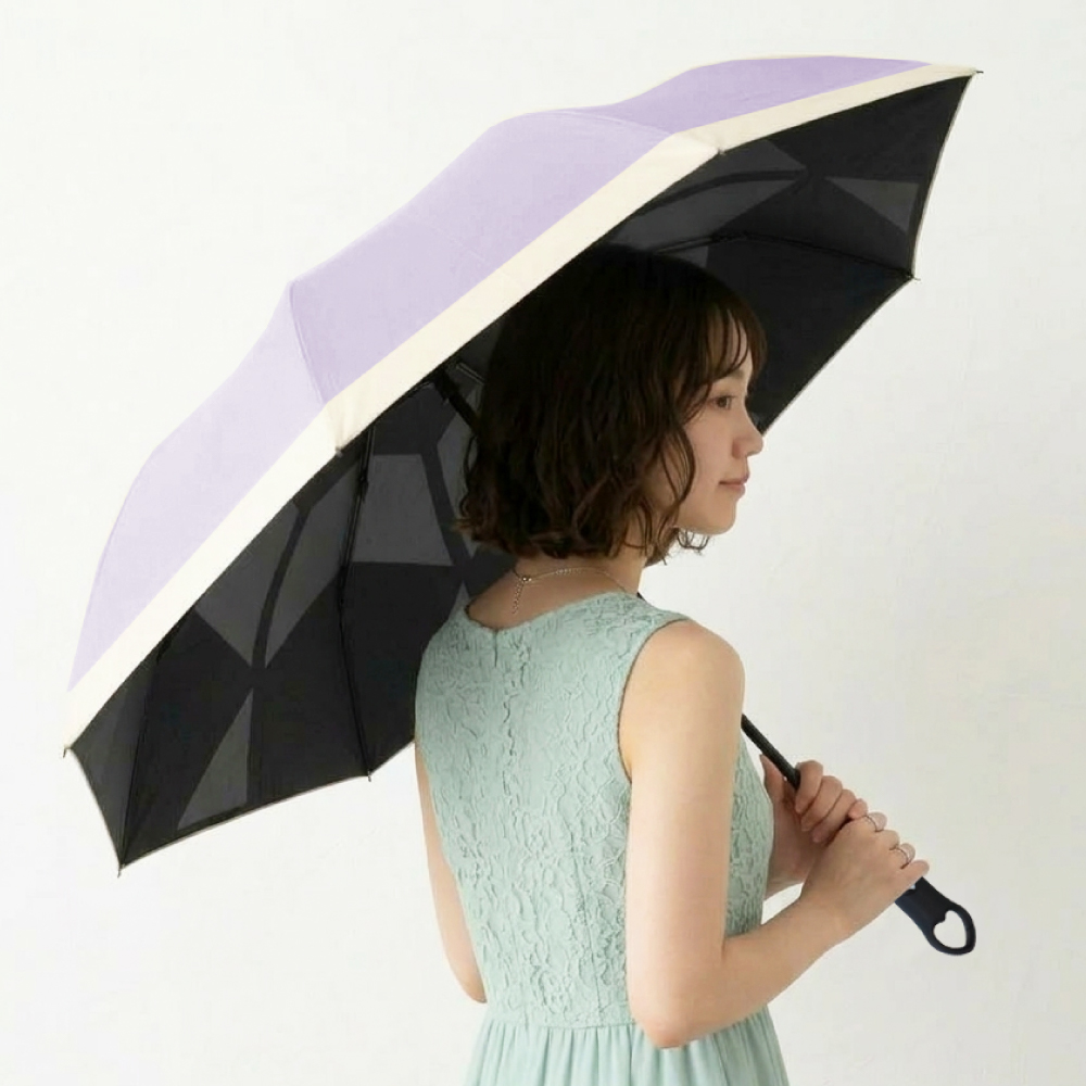 完全遮光】 日傘 折りたたみ 晴雨兼用 自動開閉 UVカット 100% 超軽量