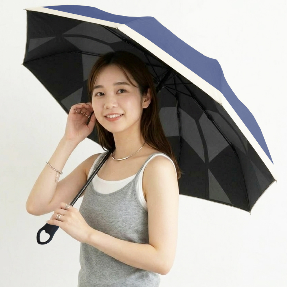完全遮光】 日傘 折りたたみ 晴雨兼用 自動開閉 UVカット 100% 超軽量