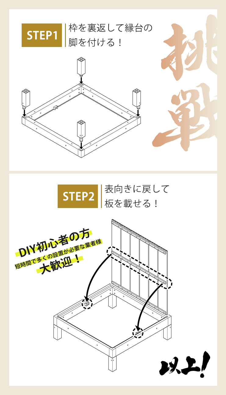 ウッドデッキ 人工木 diy キット おしゃれ 樹脂 材料 縁側 庭 ガーデン