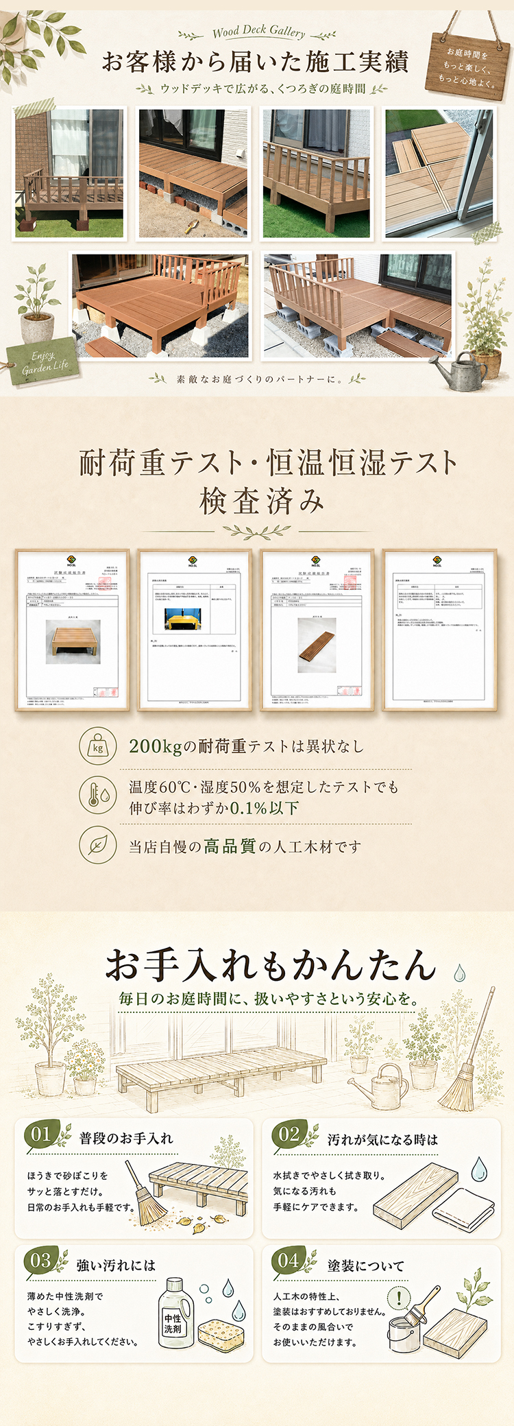 値下げ中★新品未使用★人工木ウッドデッキ12点セット1.25坪グッドライフウッド Good Life Wood（グッドライフウッド） ウッドデッキ 人工木 diy