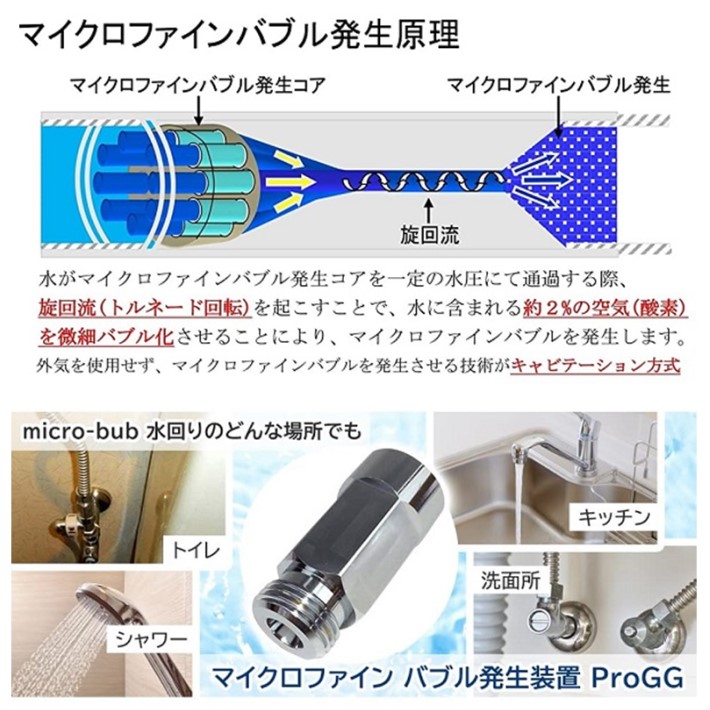 マイクロ ファイン バブル 発生装置 micro-bub マイクロ バブ ProGG