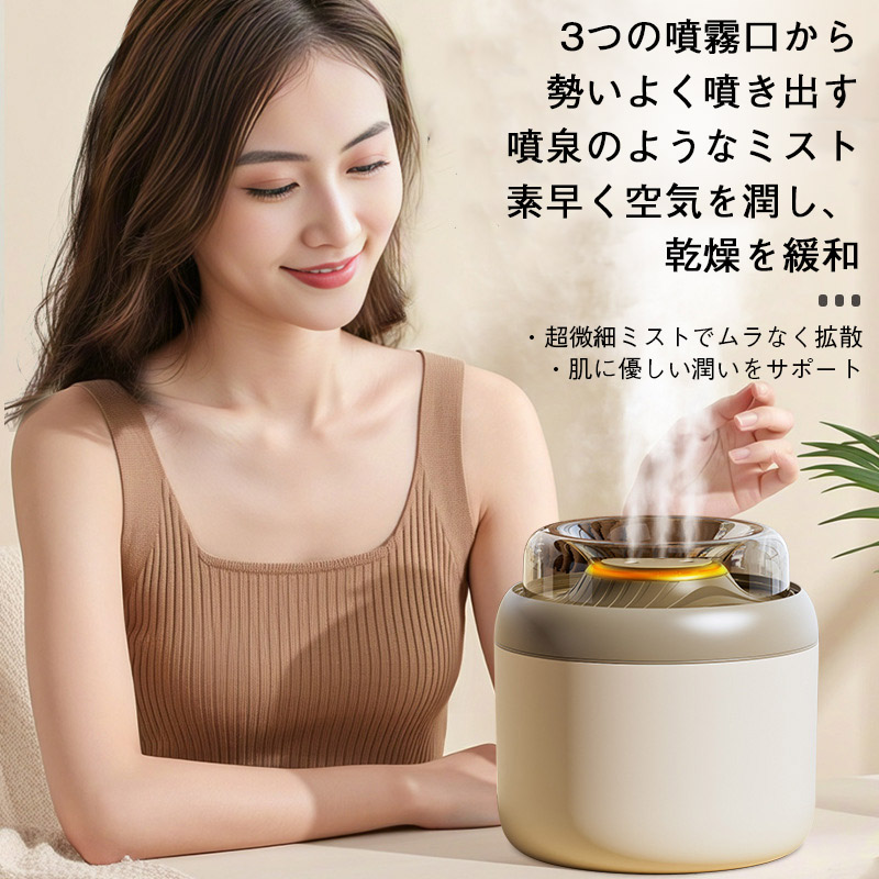 加湿器 小型 卓上 ミニ 超音波 アロマ 除菌 空気清浄機 超大容量 4L