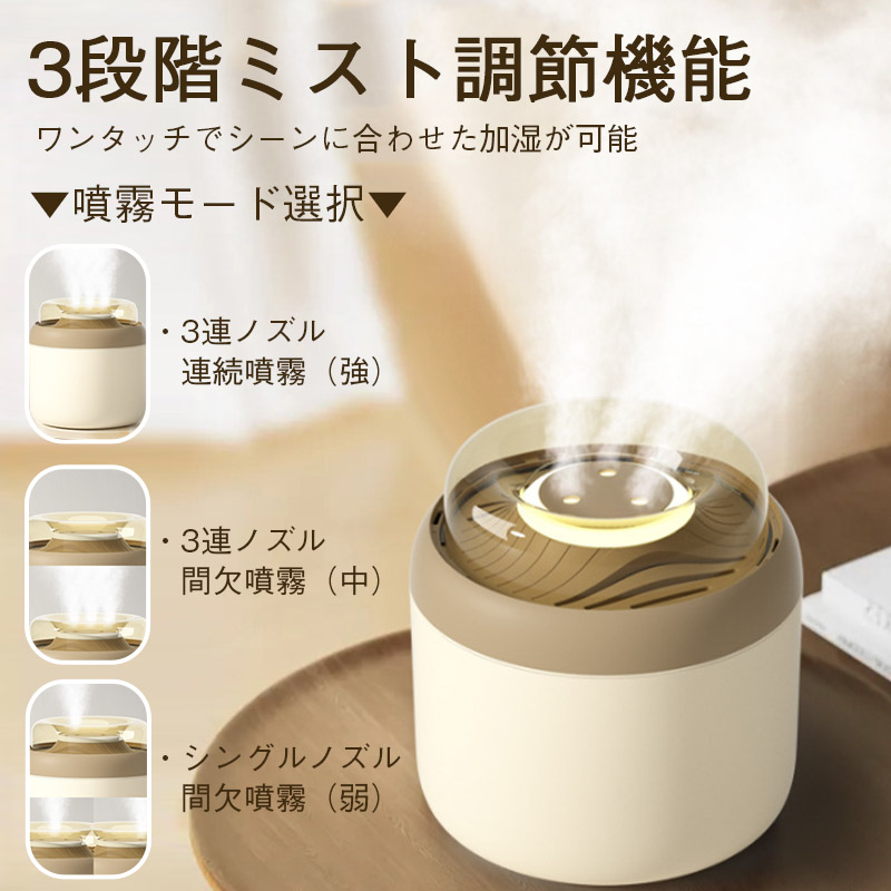 加湿器 小型 卓上 ミニ 超音波 アロマ 除菌 空気清浄機 超大容量 4L