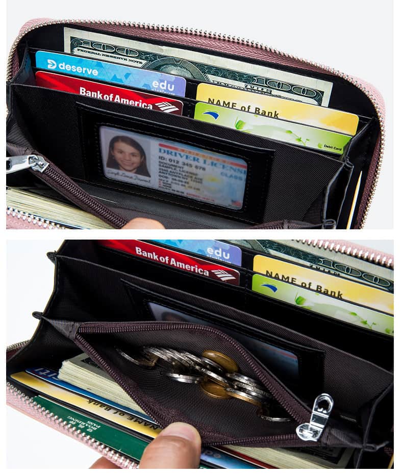 財布 レディース 長財布 牛革 男女兼用 財布 本革 高級感 小銭入れ ウォレット 財布 スキミング防止機能付き カ |  | 09