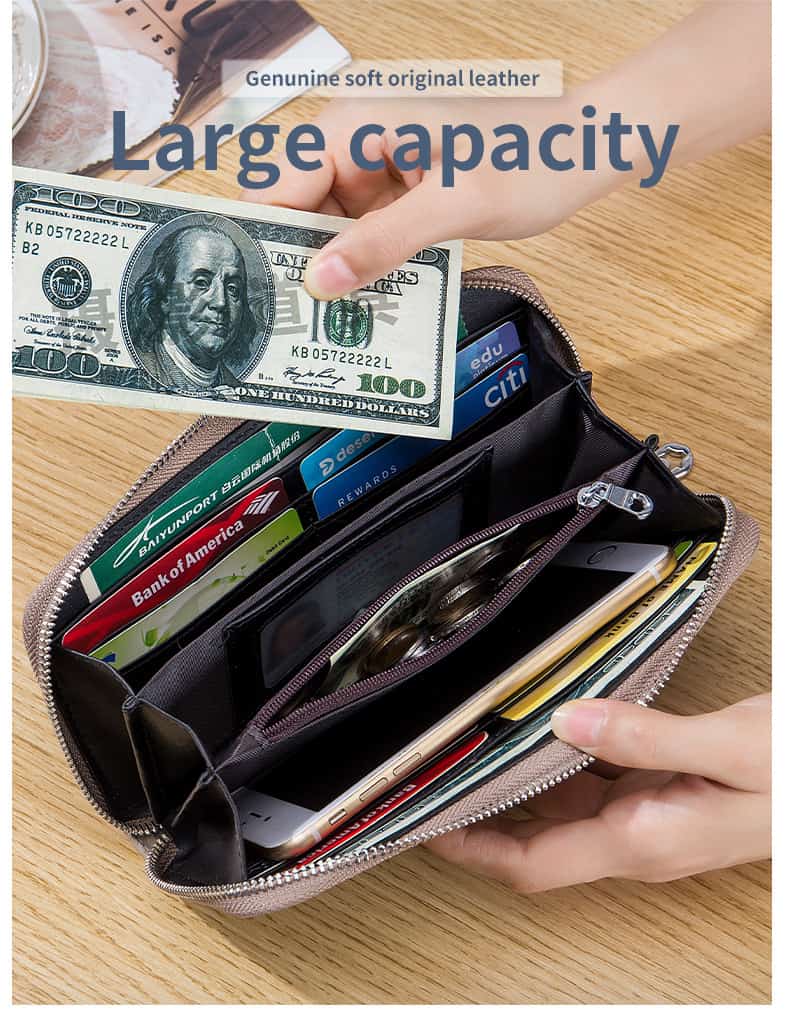財布 レディース 長財布 牛革 男女兼用 財布 本革 高級感 小銭入れ ウォレット 財布 スキミング防止機能付き カ |  | 10