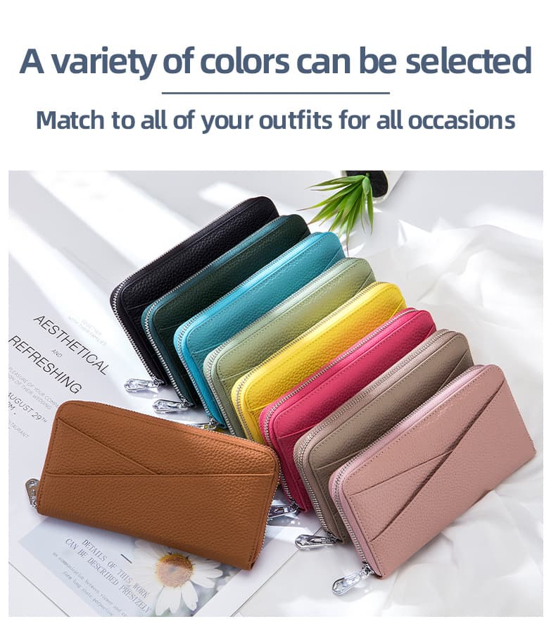 財布 レディース 長財布 牛革 男女兼用 財布 本革 高級感 小銭入れ ウォレット 財布 スキミング防止機能付き カ |  | 12