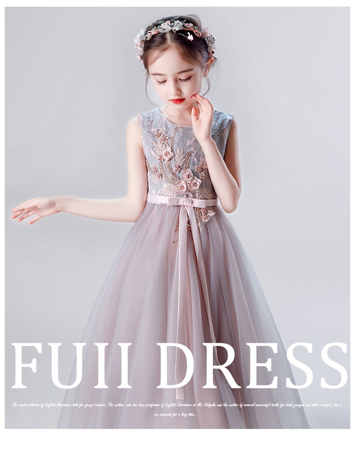 子供ドレス ピアノ発表会 ドレス チュールドレス 花柄 刺繍 女の子ドレス 結婚式 演奏会 子供 キッズ 110 120 130 140 150 160 |  | 01