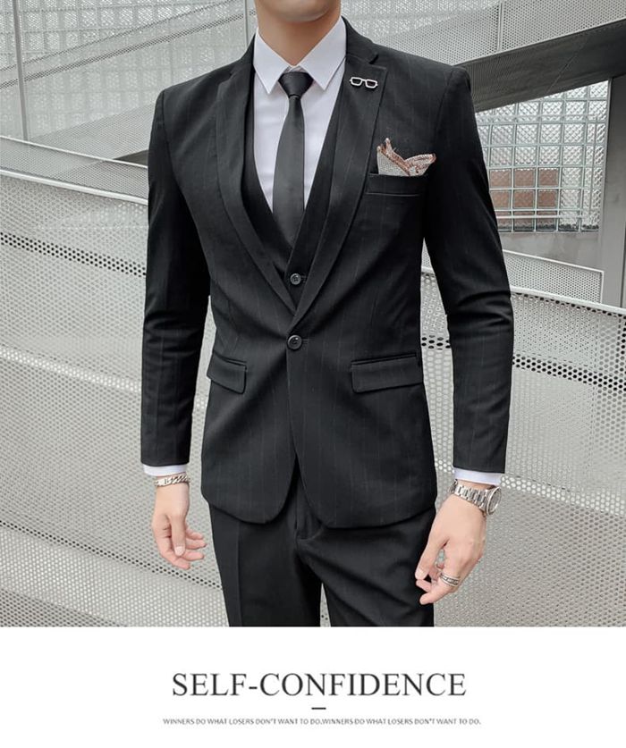 スリーピーススーツ メンズ スーツ ストライプ柄 セットアップ 卒業式 入学式 スリムスーツ ビジネススーツ メンズスーツ 大 |  | 13