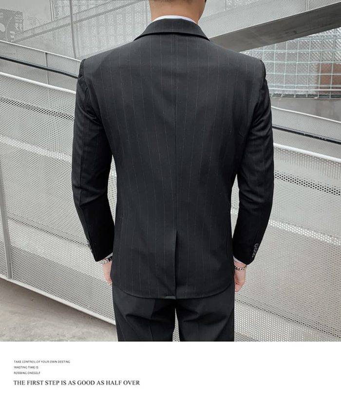 スリーピーススーツ メンズ スーツ ストライプ柄 セットアップ 卒業式 入学式 スリムスーツ ビジネススーツ メンズスーツ 大 |  | 18