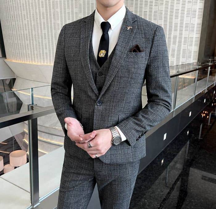 結婚式 スリーピーススーツ メンズ  洗える スリム ウォッシャブル スーツ チェック柄 セットアップ 卒業式 入学式 スリムス |  | 13