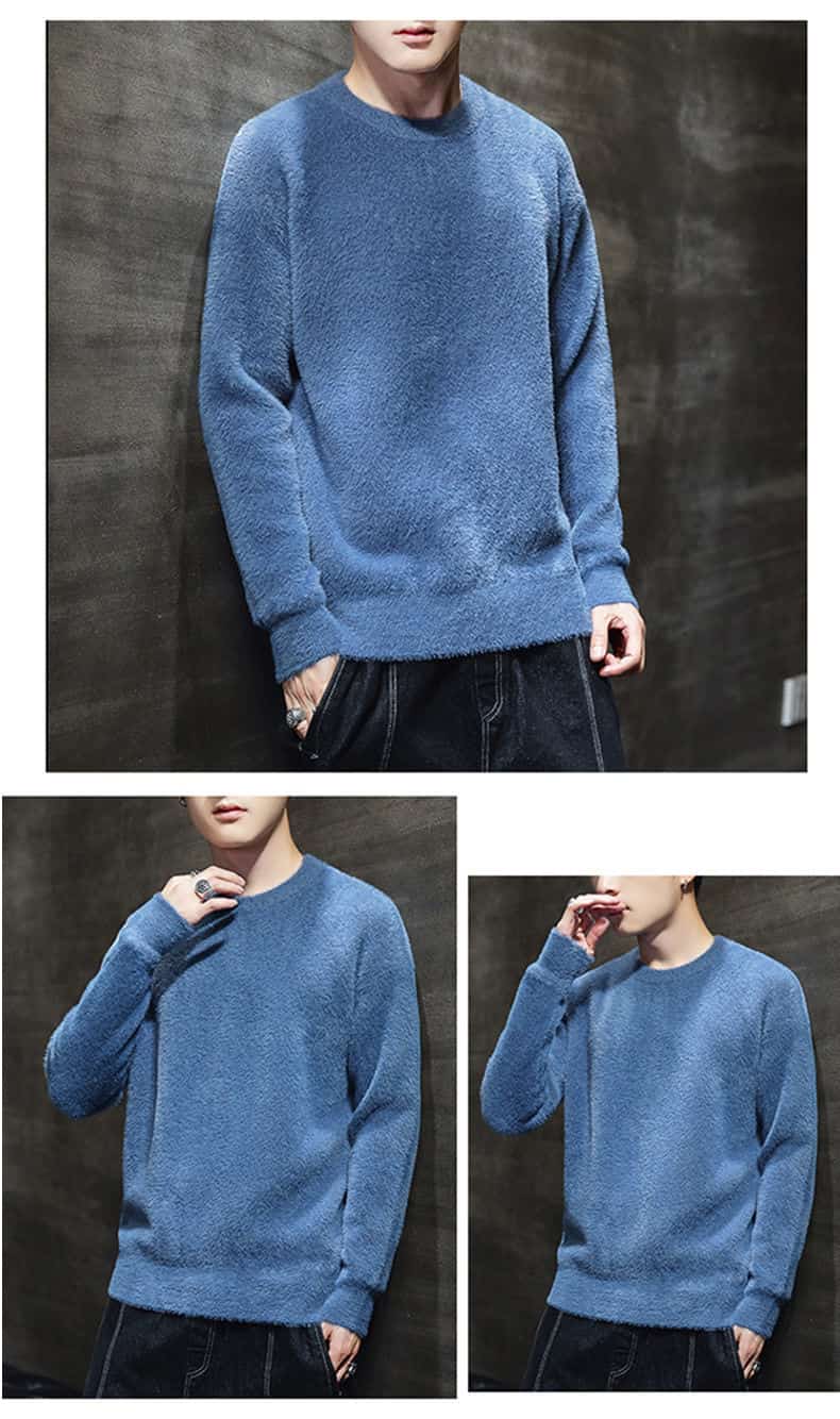 ニットセーター モヘアニット ふわふわ セーター フィット メンズ フェザーヤーン モヘアタッチ Uネック 長袖 オシャレ モ |  | 13