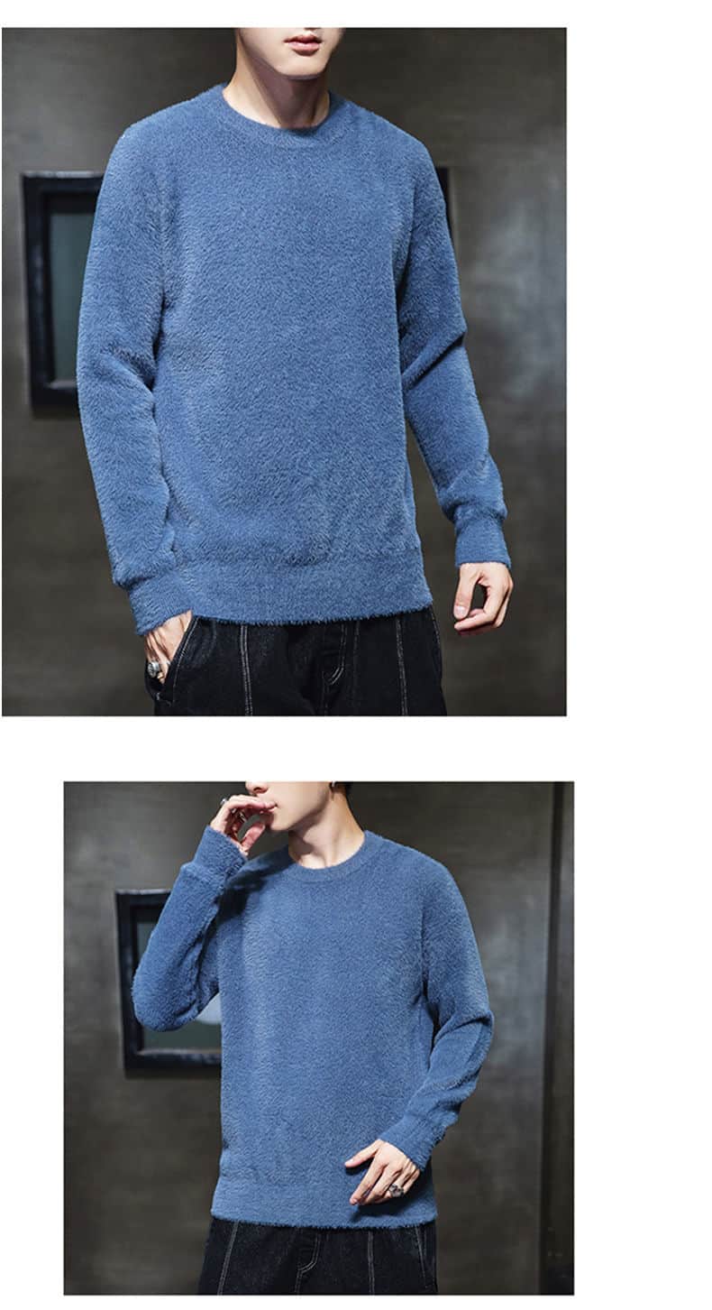 ニットセーター モヘアニット ふわふわ セーター フィット メンズ フェザーヤーン モヘアタッチ Uネック 長袖 オシャレ モ |  | 14