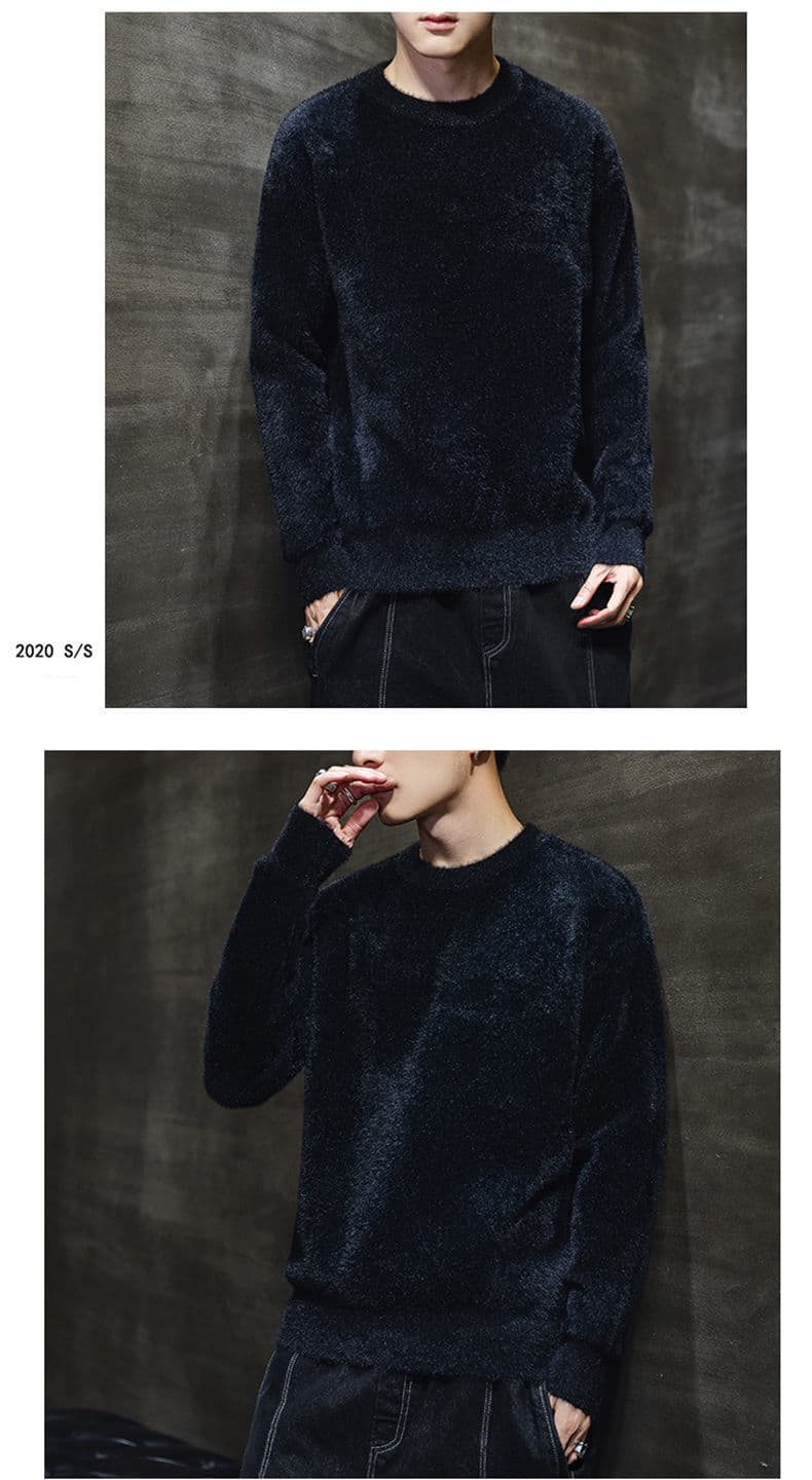 ニットセーター モヘアニット ふわふわ セーター フィット メンズ フェザーヤーン モヘアタッチ Uネック 長袖 オシャレ モ |  | 15