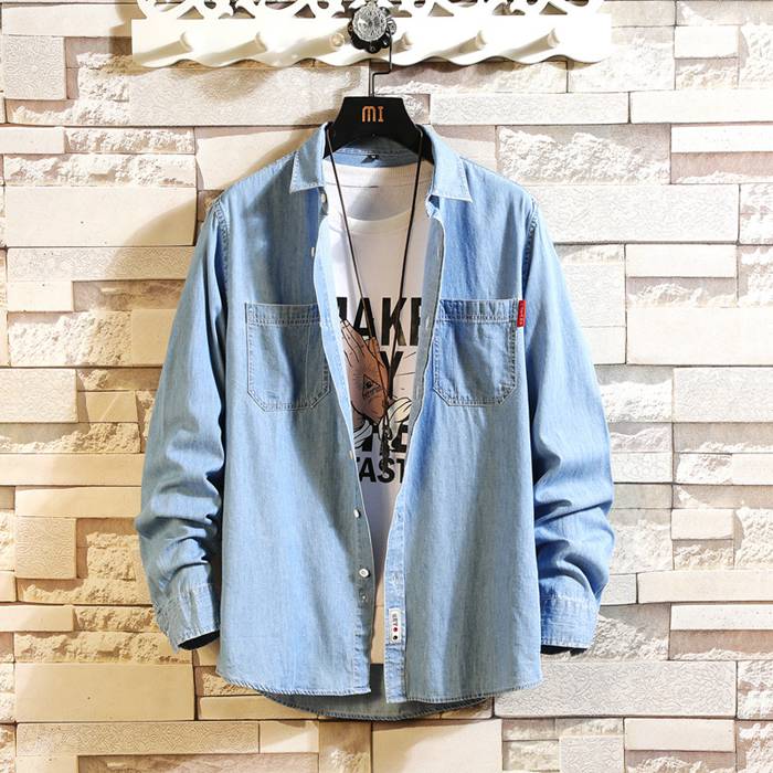 デニムシャツ メンズ 長袖 長袖シャツ ウエスタンシャツ ウォッシュ加工 デニム 生地 カジュアル |  | 03