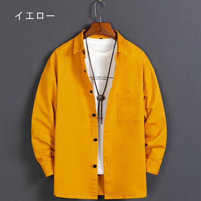 シャツ メンズ 長袖 カジュアルシャツ 開襟 ビジネス 無地 秋服 春服 トップス 通勤 長袖シャツ 30代 40代 ファッション |  | 08