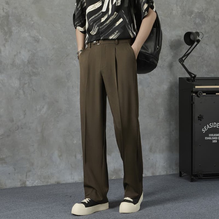 スラックス メンズ 防シワ ワイドストレートスラックス センタープレス 大きいサイズ おしゃれ ワイドパンツ ビジネス シンプ |  | 04