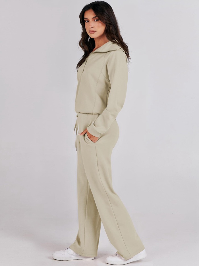 セットアップ レディース カジュアル 上下セット スウェット スポーツウェア ハーフジップ トレーナー スウェットパンツ |  | 19