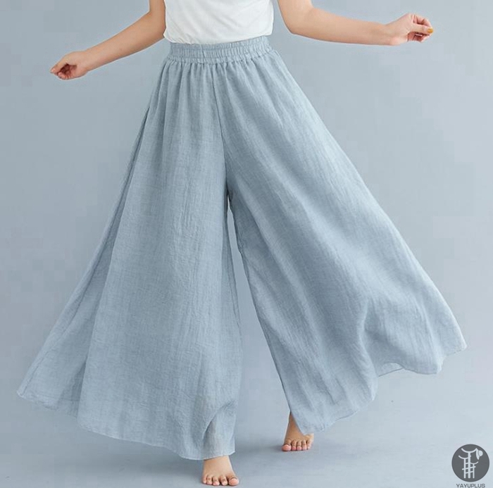 ワイドパンツ 麻風 綿麻混 フレアワイドパンツ レデイース ガウチョパンツ スカーチョ リネン ロングパンツ リネンパンツ 代引不可 |  | 08