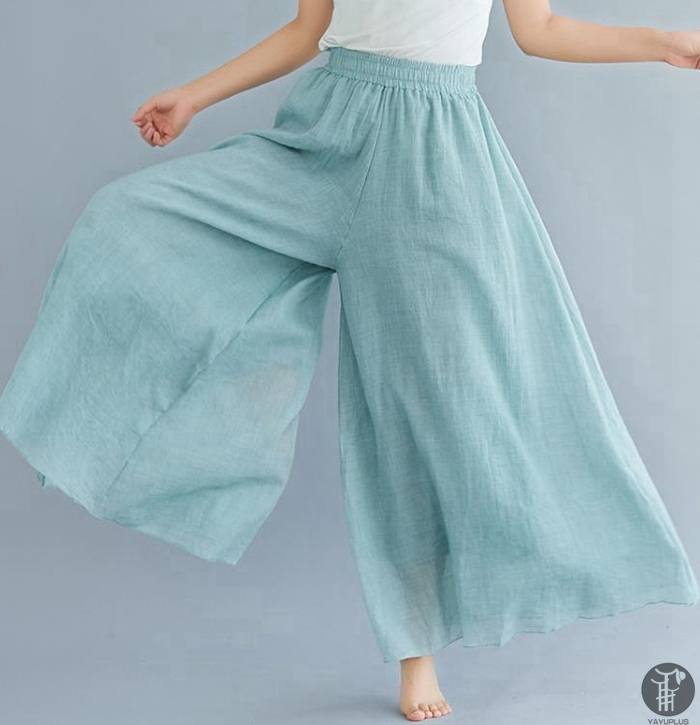 ワイドパンツ 麻風 綿麻混 フレアワイドパンツ レデイース ガウチョパンツ スカーチョ リネン ロングパンツ リネンパンツ 代引不可 |  | 10