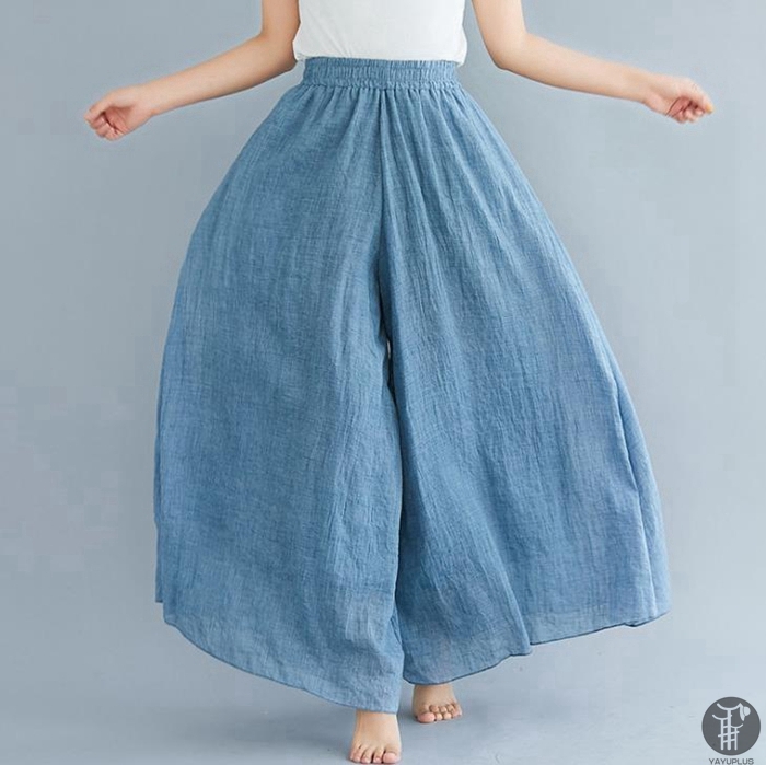 ワイドパンツ 麻風 綿麻混 フレアワイドパンツ レデイース ガウチョパンツ スカーチョ リネン ロングパンツ リネンパンツ 代引不可 |  | 04