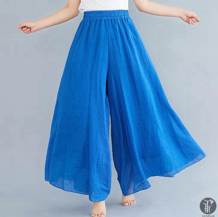ワイドパンツ 麻風 綿麻混 フレアワイドパンツ レデイース ガウチョパンツ スカーチョ リネン ロングパンツ リネンパンツ 代引不可 |  | 11