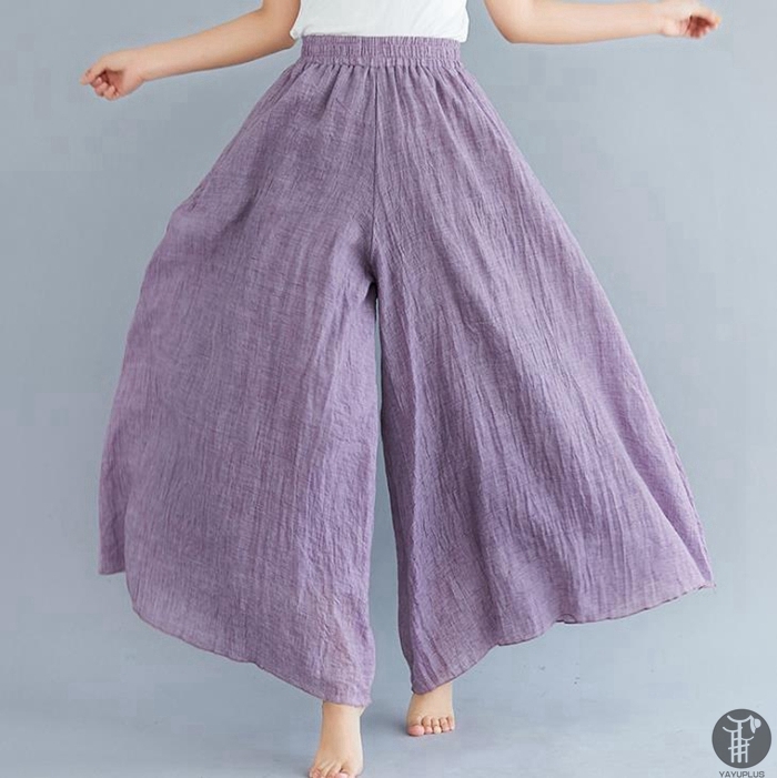 ワイドパンツ 麻風 綿麻混 フレアワイドパンツ レデイース ガウチョパンツ スカーチョ リネン ロングパンツ リネンパンツ 代引不可 |  | 06
