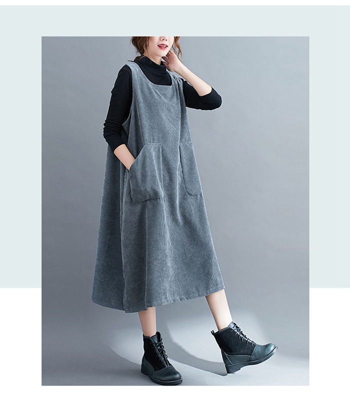 ジャンパースカート ベストワンピース コーデュロイ ジャンパースカート チュニック レディース ノースリーブ ロングワンピース |  | 16