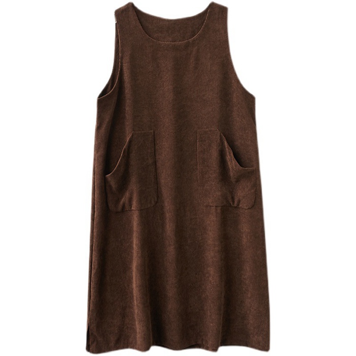 ジャンパースカート ベストワンピース コーデュロイ ジャンパースカート チュニック レディース ノースリーブ ロングワンピース |  | 18