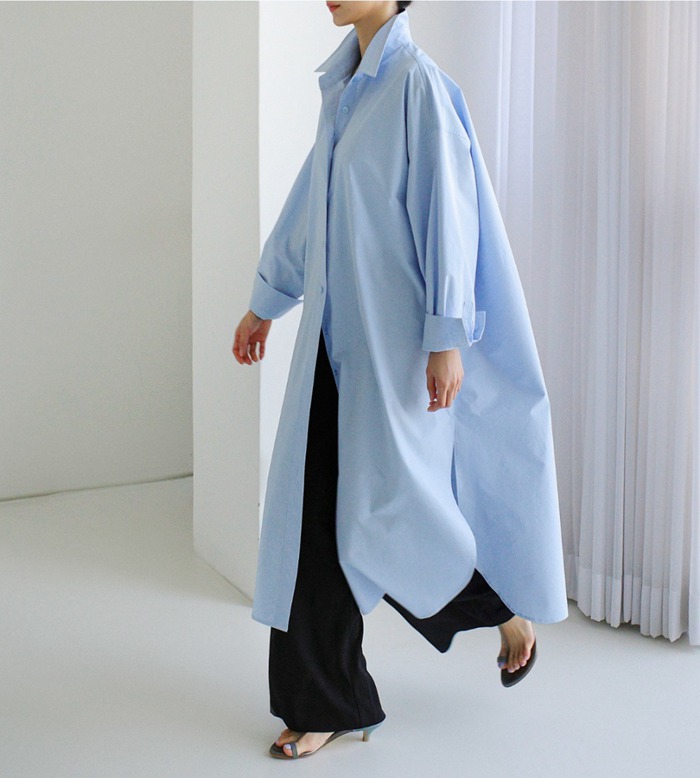 シャツ ワンピース レディース ロングシャツ シャツワンピ ロングワンピ サイドスリット シャツワンピース |  | 03