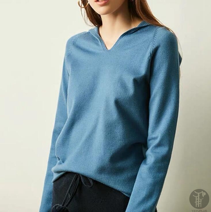 ニットパーカー レディース ニット パーカー Vネック フード付き トップス 長袖 プルオーバー 秋物 冬物 無地 カジュアル 女性用 可愛い 着回し 代引不可 |  | 05