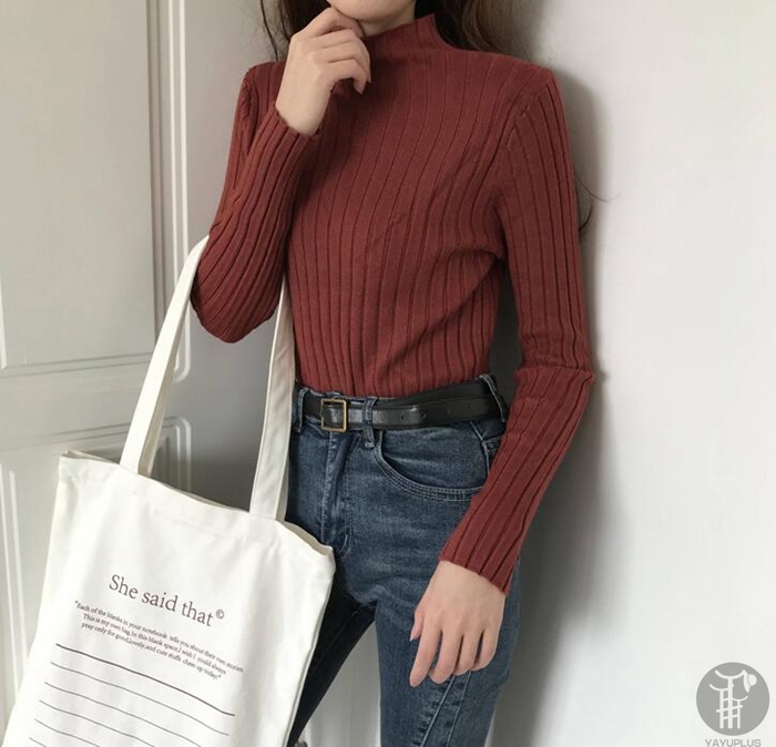 ニットセーター 長袖 レディース リブ タートルネック トップス セーター リブ ハイネック 伸縮性 暖か 秋冬服 着痩せ 新作 代引不可 |  | 05