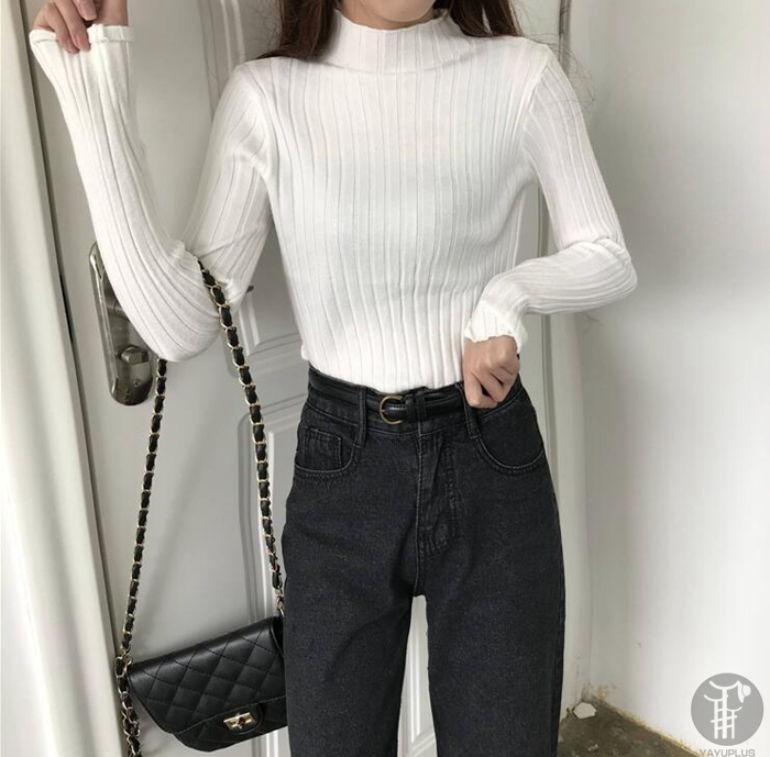 ニットセーター 長袖 レディース リブ タートルネック トップス セーター リブ ハイネック 伸縮性 暖か 秋冬服 着痩せ 新作 代引不可 |  | 01