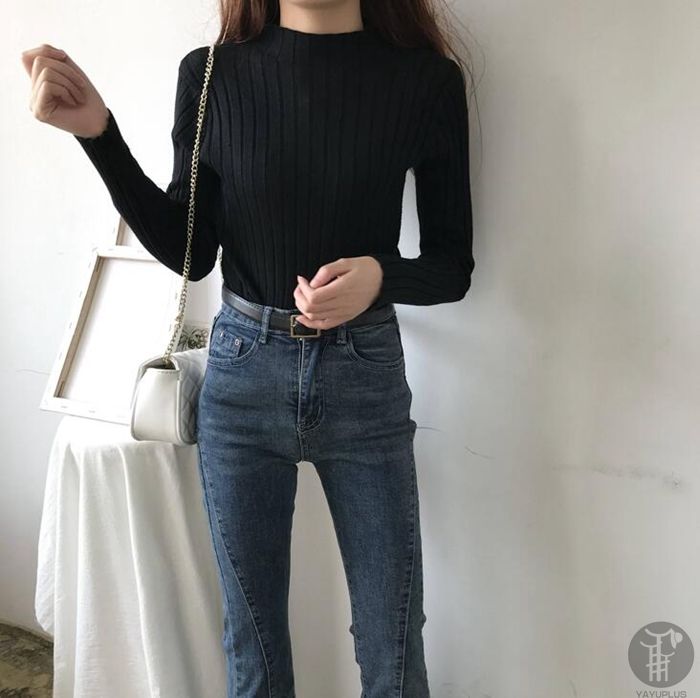 ニットセーター 長袖 レディース リブ タートルネック トップス セーター リブ ハイネック 伸縮性 暖か 秋冬服 着痩せ 新作 代引不可 |  | 03