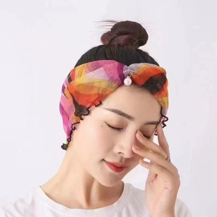 スカーフ レディース スヌード パール付き ヘアバンド ヘアターバン 首巻き 紫外線対策 揺れる フリル きれいめ 上品 |  | 24