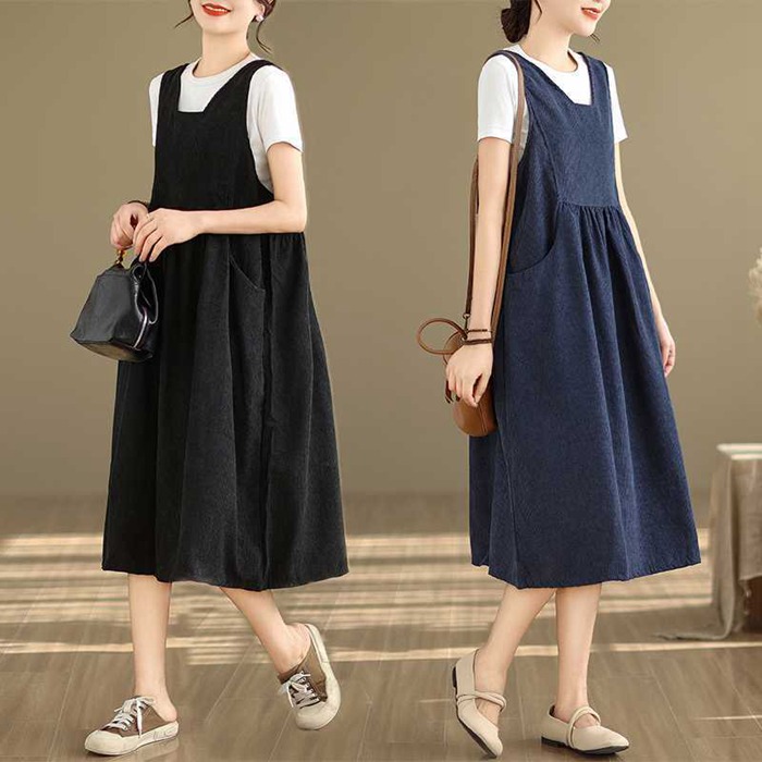 ジャンパースカート レディース コーデュロイ サロペット ワンピース サロペットスカート オールインワン |  | 04