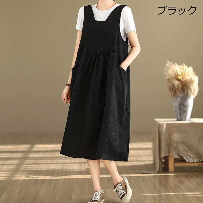 ジャンパースカート レディース コーデュロイ サロペット ワンピース サロペットスカート オールインワン |  | 01