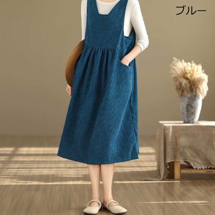 ジャンパースカート レディース コーデュロイ サロペット ワンピース サロペットスカート オールインワン |  | 02