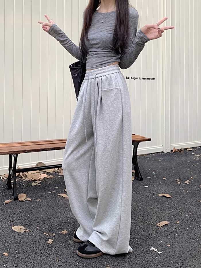 ワイドパンツ レディース スウェット パンツ 春 秋 ウエストゴム リラックスパンツ スウェットパンツ ボトムス ゆ |  | 15