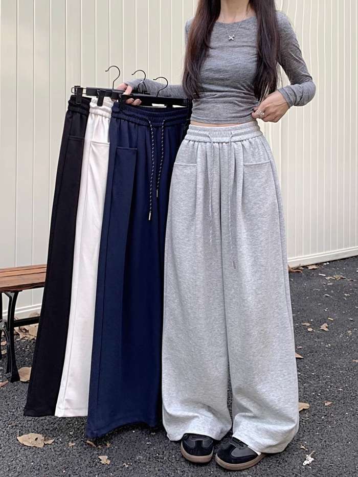 ワイドパンツ レディース スウェット パンツ 春 秋 ウエストゴム リラックスパンツ スウェットパンツ ボトムス ゆ |  | 07