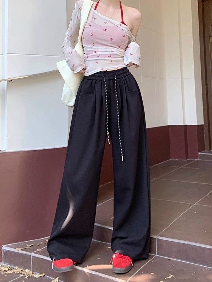 ワイドパンツ レディース スウェット パンツ 春 秋 ウエストゴム リラックスパンツ スウェットパンツ ボトムス ゆ |  | 09
