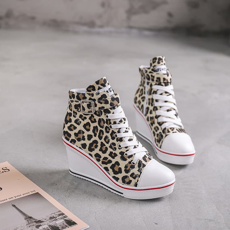 ヒールスニーカー レディース サイドジップ ウェッジソール ハイヒール スニーカー カジュアル シューズ 厚底スニーカー |  | 05