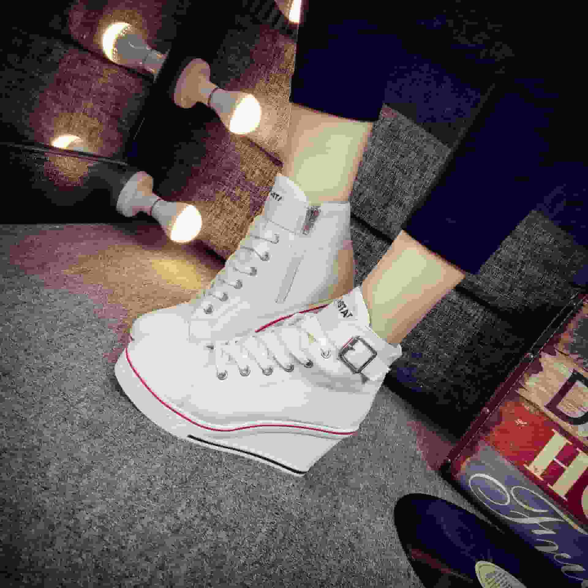 ヒールスニーカー レディース サイドジップ ウェッジソール ハイヒール スニーカー カジュアル シューズ 厚底スニーカー |  | 07