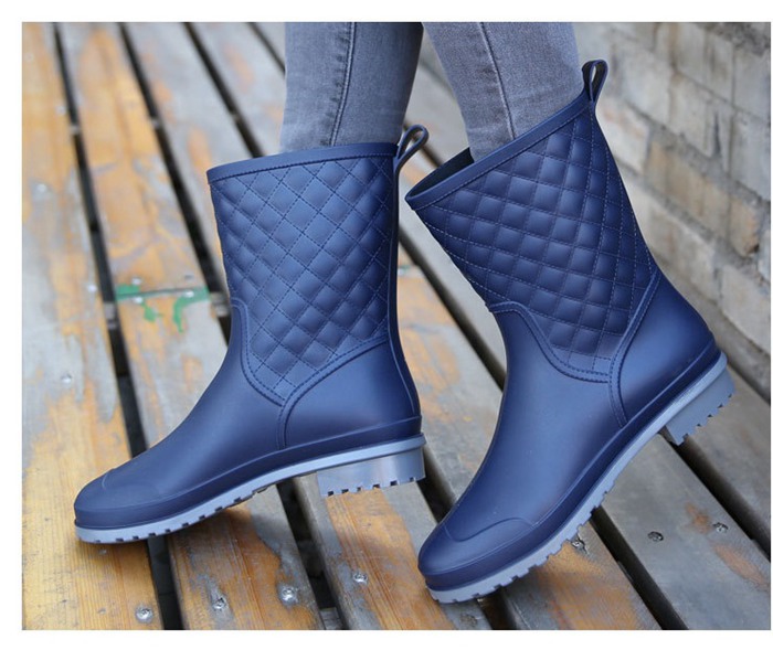 レインブーツ 長靴 レディース おしゃれ ミドル丈 ショート キルティング ラバー レインシューズ 雨靴 |  | 09