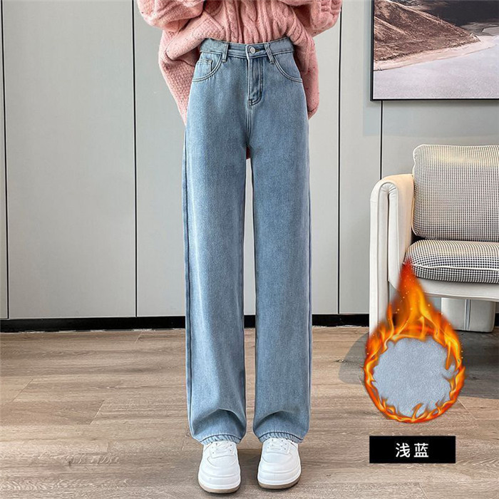 デニムパンツ レディース 裏起毛 ジーンズ ゆったり 厚手 裏起毛パンツ ストレート 保温 ジーパン 防寒 暖かい ワイドパンツ |  | 11