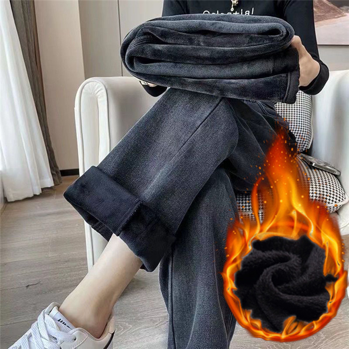 デニムパンツ レディース 裏起毛 ジーンズ ゆったり 厚手 裏起毛パンツ ストレート 保温 ジーパン 防寒 暖かい ワイドパンツ |  | 01