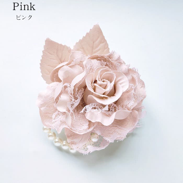 コサージュ 卒園式 卒業式 パール レース バラ 薔薇 ブローチ フォーマル 入園式 入学式 髪飾り 2way 華やか 上品 大人可愛い |  | 02
