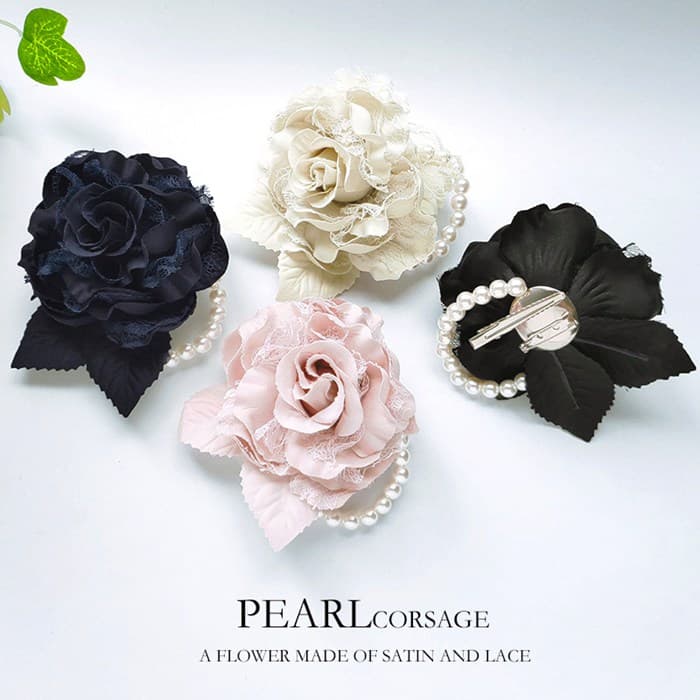 コサージュ 卒園式 卒業式 パール レース バラ 薔薇 ブローチ フォーマル 入園式 入学式 髪飾り 2way 華やか 上品 大人可愛い |  | 06
